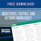 Objectives, Tactics & Actions Worksheet