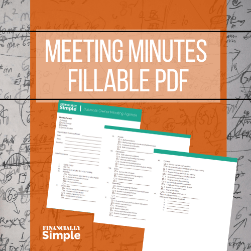 Meeting Minutes worksheet