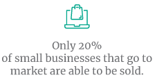 only 20% of small business that go to market actually sell